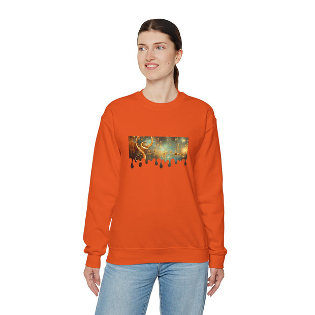 Golden Musical Notes Unisex Heavy Blend™ Crewneck Sweatshirt