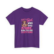 Anime, Boba, Sketching Unisex Heavy Cotton Tee