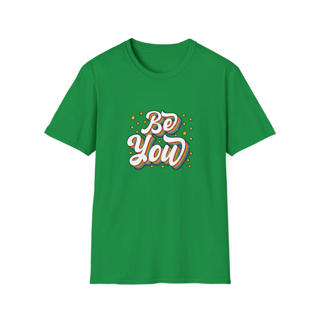 Retro Be You Pride Unisex Softstyle T-Shirt