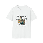 Books, dogs & coffee Unisex Softstyle T-Shirt