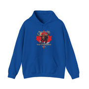 Hooded Sweatshirt Charging Moose Maple Leaf Canada Pride