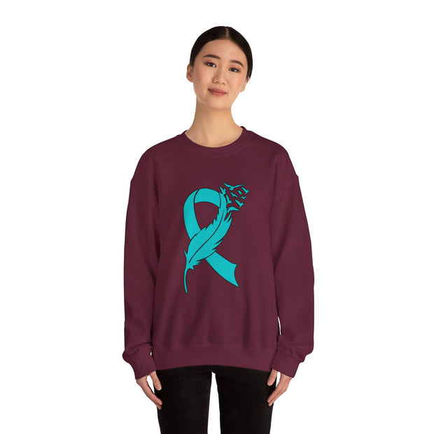 Teal Ribbon Unisex Heavy Blend™ Crewneck Sweatshirt