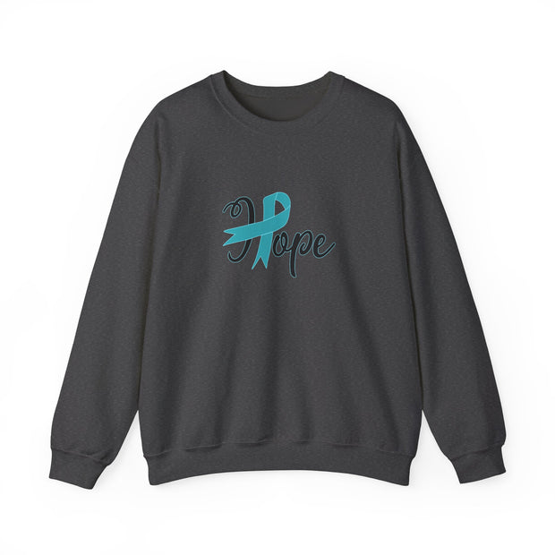 Ovarian Cancer Hope Unisex Heavy Blend™ Crewneck Sweatshirt