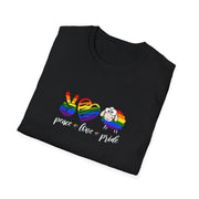 Peace Love and Pride Unisex Softstyle T-Shirt