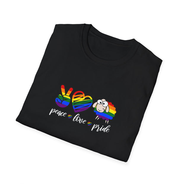 Peace Love and Pride Unisex Softstyle T-Shirt