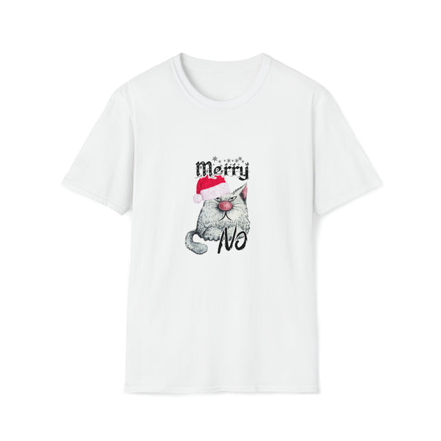 Christmas cat Unisex Softstyle T-Shirt