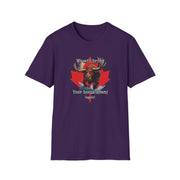 Bring Your House Down Unisex Canadian Moose Softstyle T-Shirt - 'We Will Bring Your House Down' Design