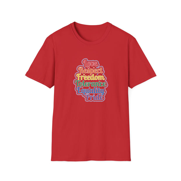 Love Respect Freedom Unisex Softstyle T-Shirt
