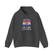 I Know I Throw Like A Girl Unisex Heavy Blend™ Hooded Sweatshirt