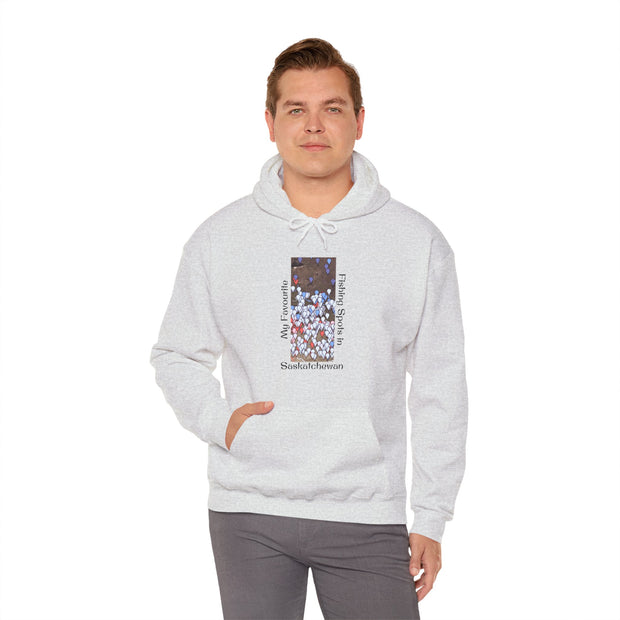 Saskatchewan Fishing Spots Unisex Heavy Blend™ Hooded Sweatshirt