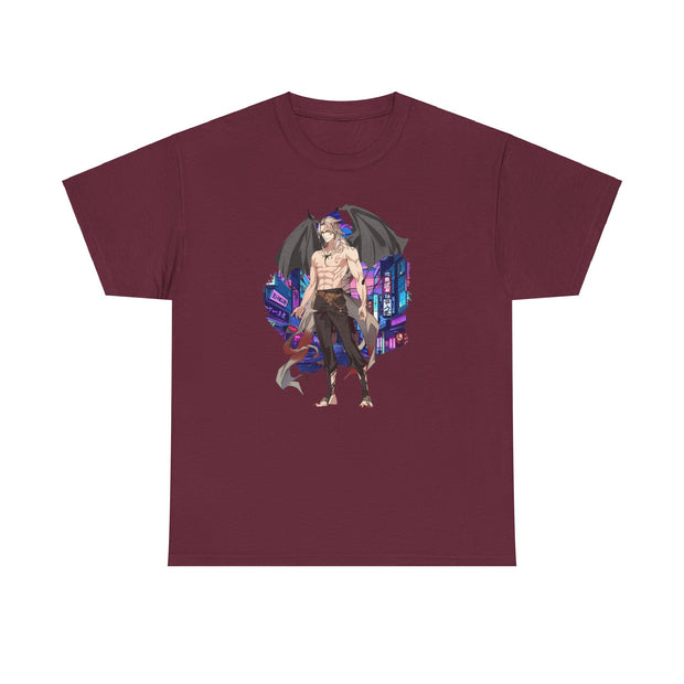 Anime Male Demon Unisex Heavy Cotton Tee