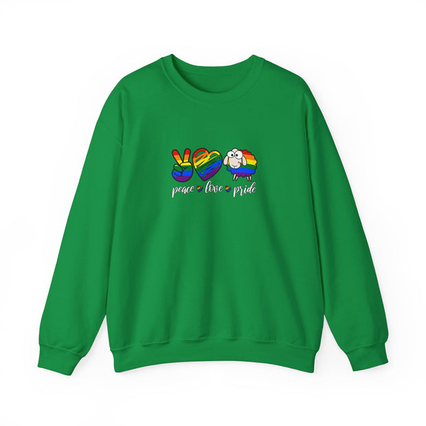 Peace Love Pride Unisex Heavy Blend™ Crewneck Sweatshirt