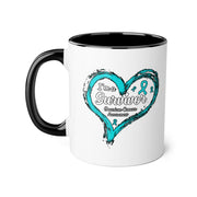 Ovarian Cancer Survivor Accent Mugs, 11oz