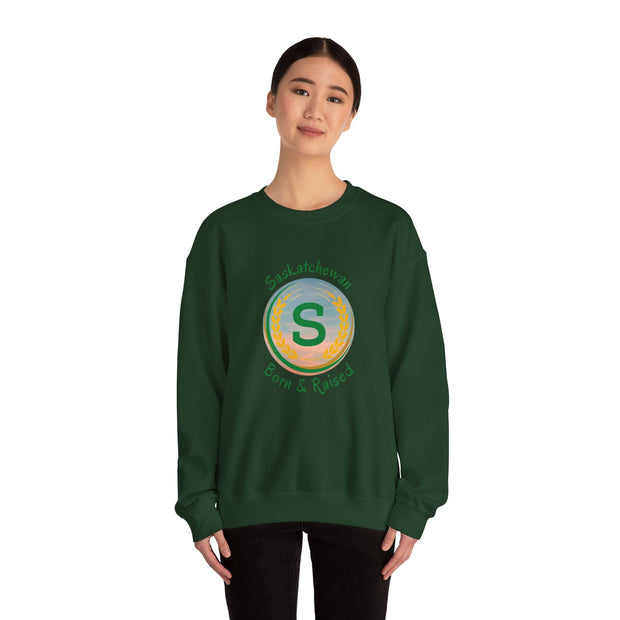 Saskatchewan Born & Raised Unisex Heavy Blend™ Crewneck Sweatshirt