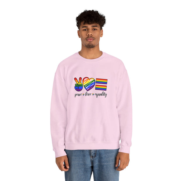 Peace Love Equality Unisex Heavy Blend™ Crewneck Sweatshirt