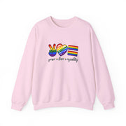 Peace Love Equality Unisex Heavy Blend™ Crewneck Sweatshirt