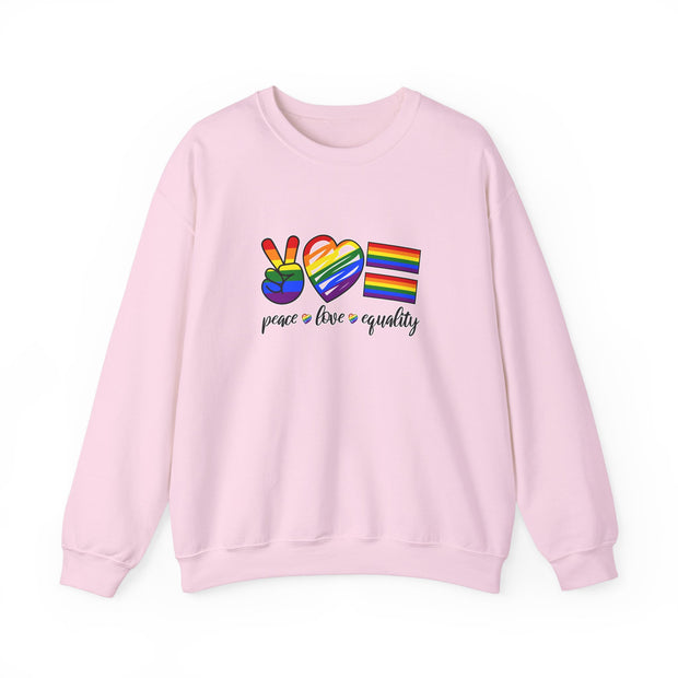 Peace Love Equality Unisex Heavy Blend™ Crewneck Sweatshirt