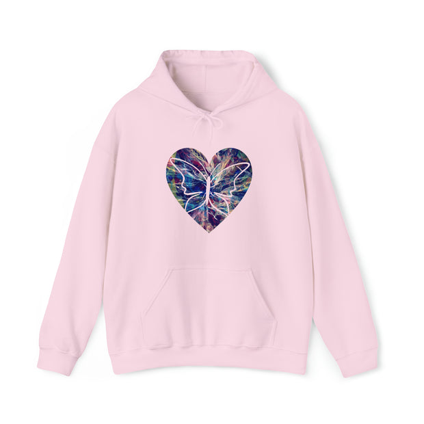 Heart Butterfly Unisex Heavy Blend™ Hooded Sweatshirt