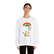 Winnie the Pooh Raining Pride Unisex Heavy Blend™ Crewneck Sweatshirt