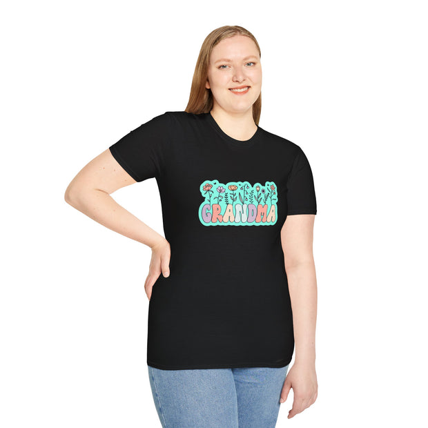 Grandma Flowers Unisex Softstyle T-Shirt
