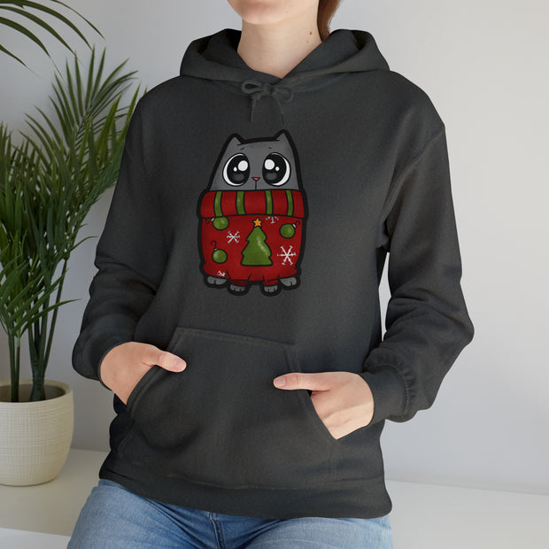 Christmas Cat Unisex Heavy Blend™ Hooded Sweatshirt