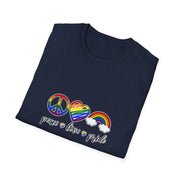Peace Love and Pride Unisex Softstyle T-Shirt