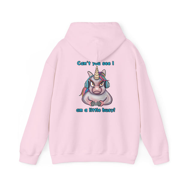 Busy Gaming Unicorn Unisex Heavy Blend™ Hooded Sweatshirt