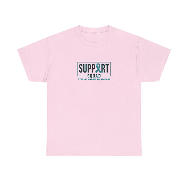 Ovarian Cancer Support Squad Unisex Heavy Cotton Tee