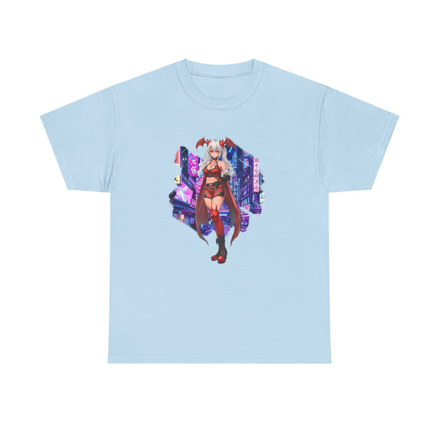 Anime Female Demon Unisex Heavy Cotton Tee