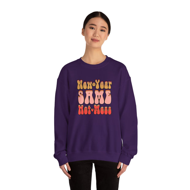 Same Hot Mess Unisex Heavy Blend™ Crewneck Sweatshirt