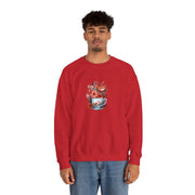Tea Cup Flowers & Birds Unisex Heavy Blend™ Crewneck Sweatshirt