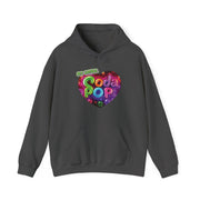 Soda Pop Heart Hoodie - Retro Unisex Sweatshirt for Fun Gatherings, Cozy Nights, Music Festivals, Unique Gifts & Casual Wear