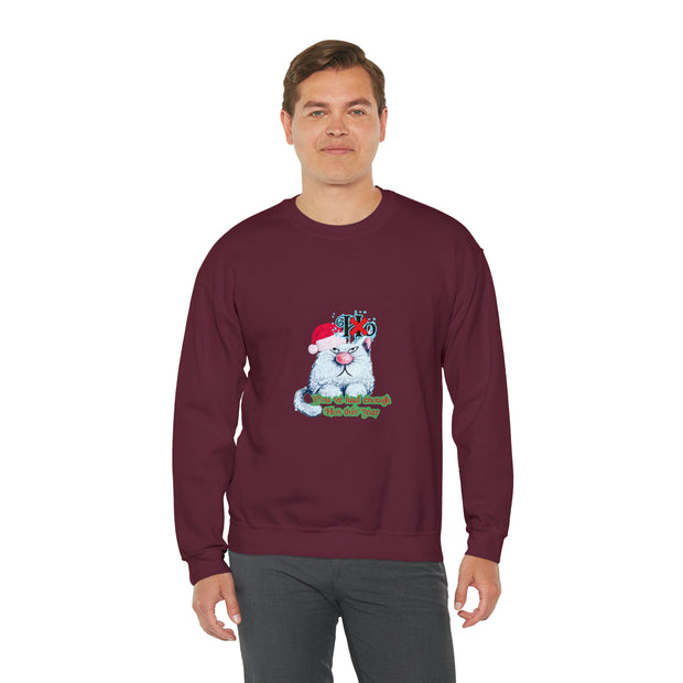 Christmas cat Unisex Heavy Blend™ Crewneck Sweatshirt