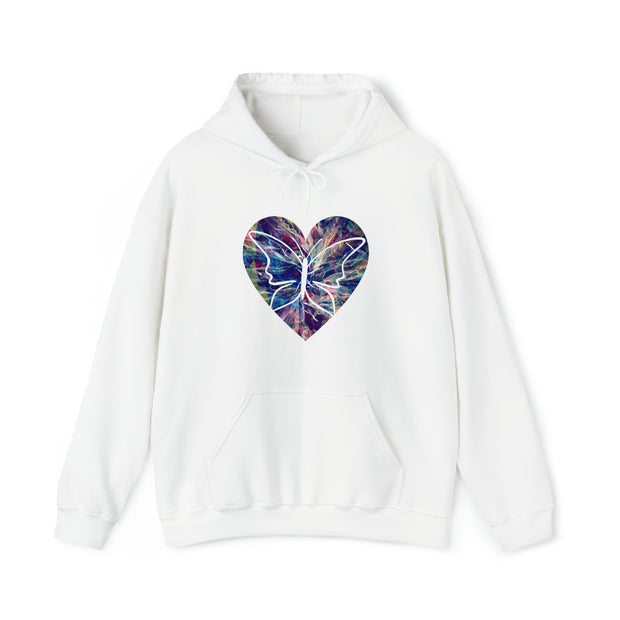 Heart Butterfly Unisex Heavy Blend™ Hooded Sweatshirt