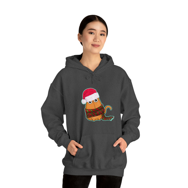 Christmas cat Unisex Heavy Blend™ Hooded Sweatshirt