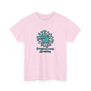 Ovarian Cancer Sunflower Unisex Heavy Cotton Tee