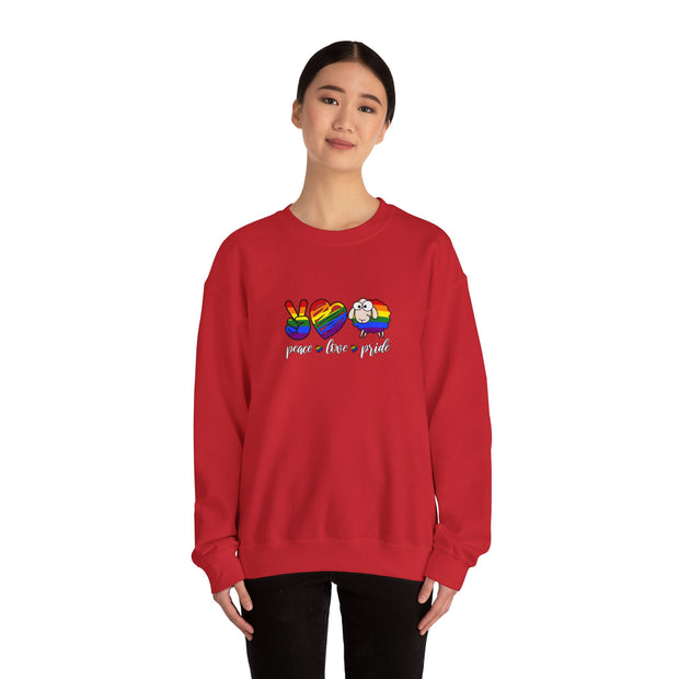 Peace Love Pride Unisex Heavy Blend™ Crewneck Sweatshirt