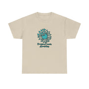 Ovarian Cancer Sunflower Unisex Heavy Cotton Tee