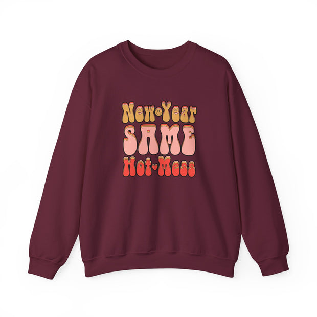 Same Hot Mess Unisex Heavy Blend™ Crewneck Sweatshirt