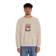 Tea Cup Flowers & Birds Unisex Heavy Blend™ Crewneck Sweatshirt