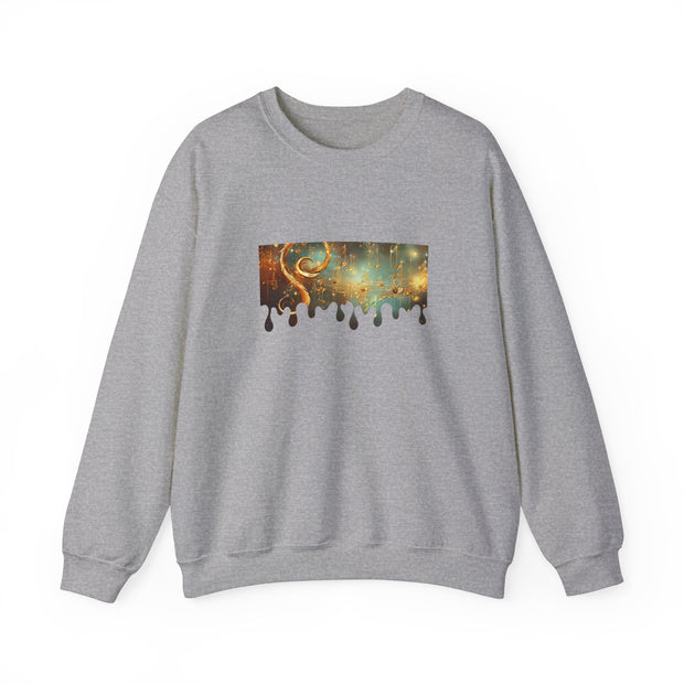 Golden Musical Notes Unisex Heavy Blend™ Crewneck Sweatshirt
