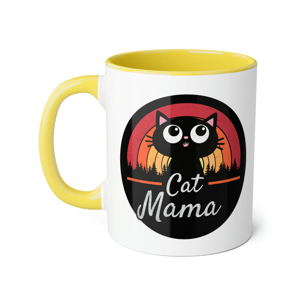 Cat Mama Accent Mugs, 11oz