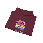 I Know I Throw Like A Girl Unisex Heavy Blend™ Hooded Sweatshirt
