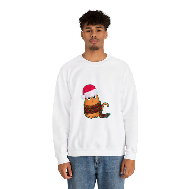 Christmas cat Unisex Heavy Blend™ Crewneck Sweatshirt