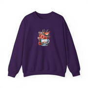 Tea Cup Flowers & Birds Unisex Heavy Blend™ Crewneck Sweatshirt