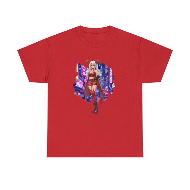 Anime Female Demon Unisex Heavy Cotton Tee