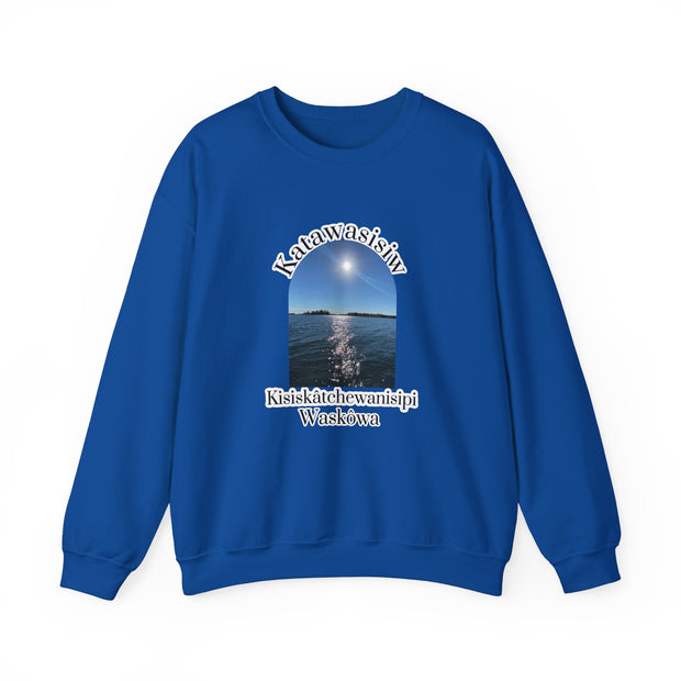 Cree Saskatchewan Skies Unisex Heavy Blend™ Crewneck Sweatshirt