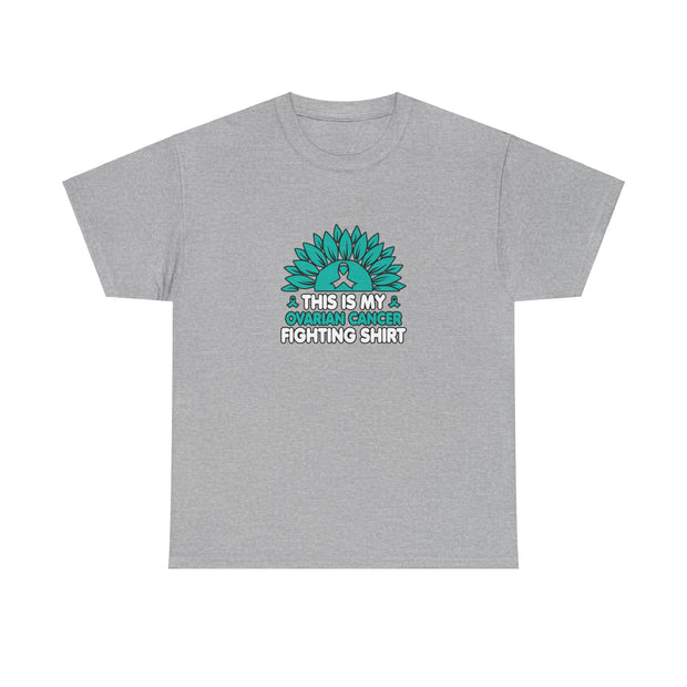 Ovarian cancer Unisex Heavy Cotton Tee