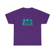 Peace Love Cure Unisex Heavy Cotton Tee