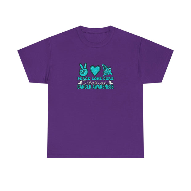 Peace Love Cure Unisex Heavy Cotton Tee